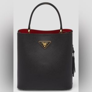 Medium Saffiano Leather Prada Panier Bag